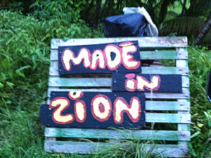 Made In Zion Road Sign